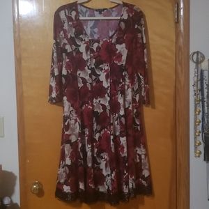 Beautiful red and black dress